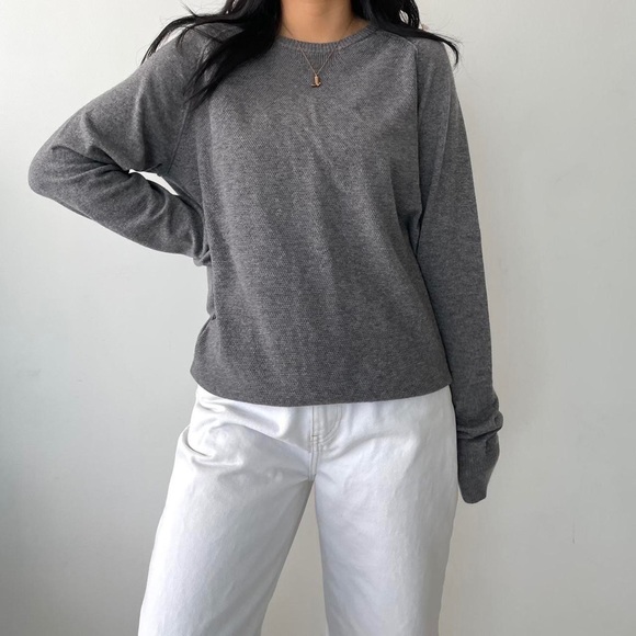 BNWT J. Lindeberg Grey Knit Crewneck Jumper - Medium - Picture 2 of 5